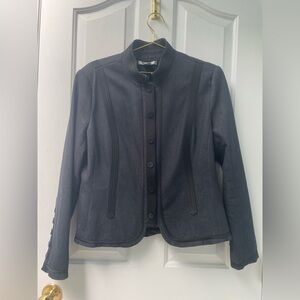 14 Structured Denim Button-Front Blazer/Jacket Nygaurd Collection